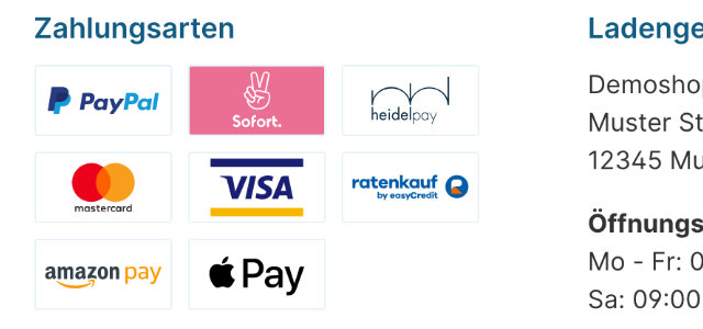 Zahlungs- und Versandanbieter Logos